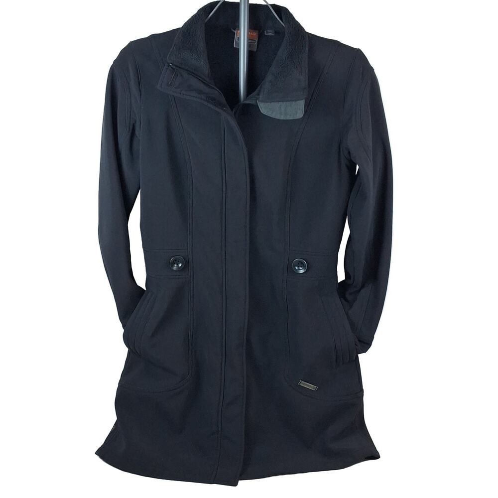 Merrell Natasha Soft Shell Long Coat Women's M Black Aeroblock Jacket